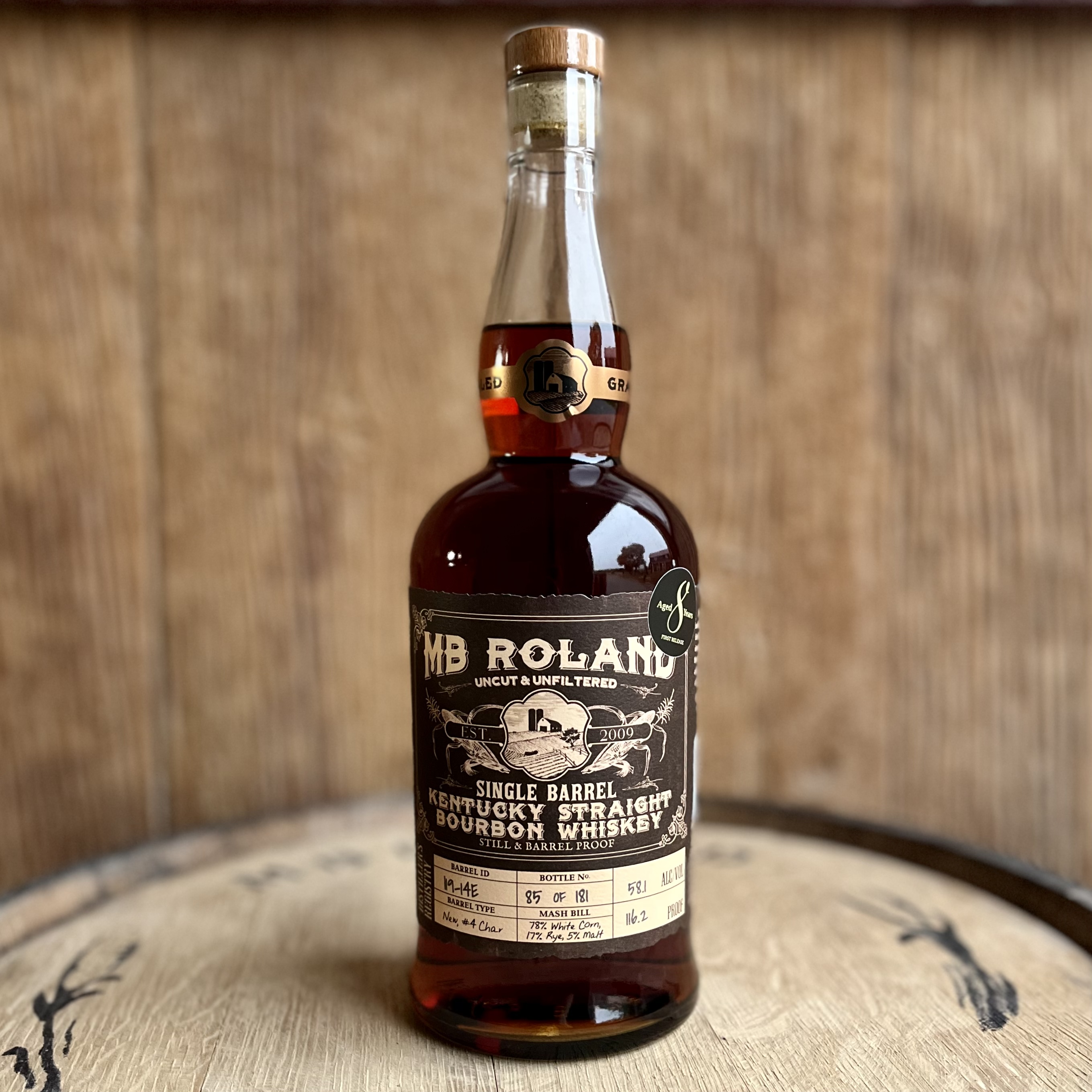 Single Barrel Kentucky Straight Bourbon Whiskey - Aged 8 Years